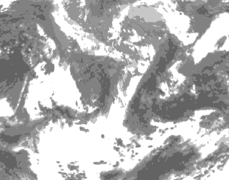 GDPS total cloud 090 hour forecast chart for Canada based on 2026/04/28 1200Z data