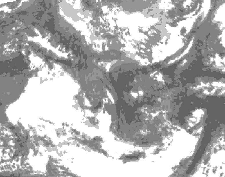 GDPS total cloud 126 hour forecast chart for Canada based on 2026/04/28 1200Z data
