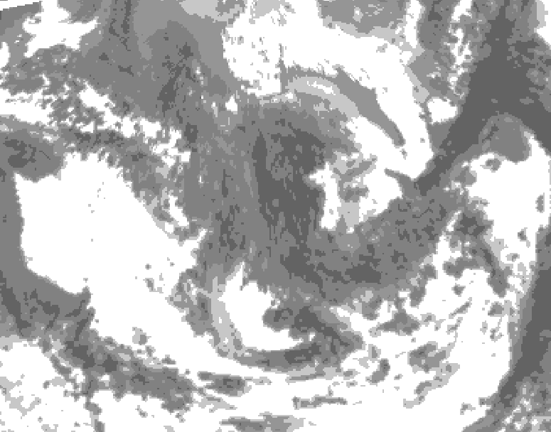 GDPS total cloud 162 hour forecast chart for Canada based on 2026/04/28 1200Z data