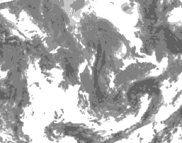 GDPS total cloud 198 hour forecast chart for Canada based on 2026/04/28 1200Z data