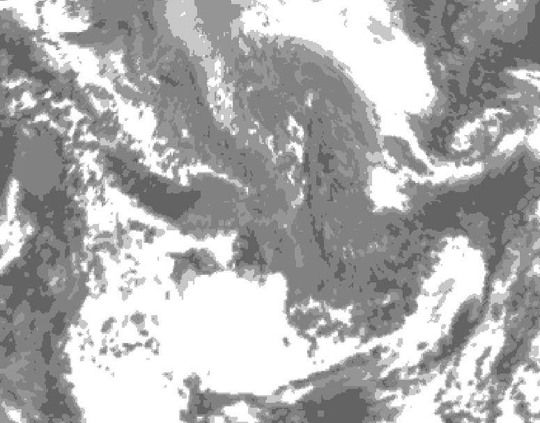 GDPS total cloud 216 hour forecast chart for Canada based on 2026/04/28 1200Z data
