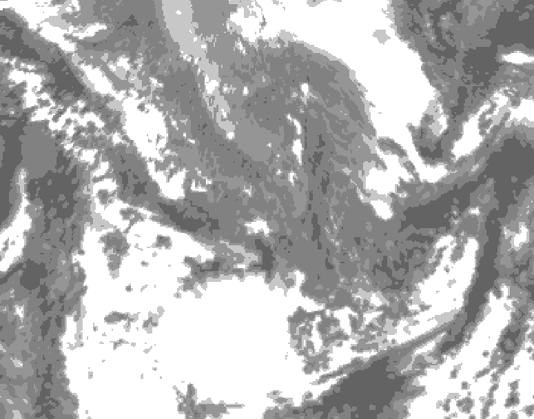 GDPS total cloud 222 hour forecast chart for Canada based on 2026/04/28 1200Z data
