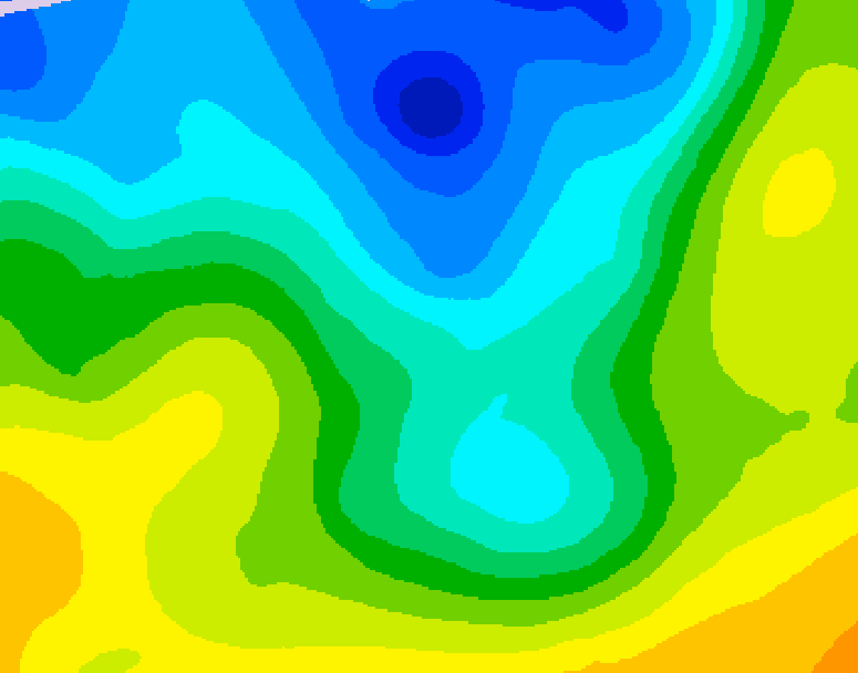 GDPS 500 millibar geopotential height 036 hour forecast chart for Canada based on 2026/04/29 0000Z data