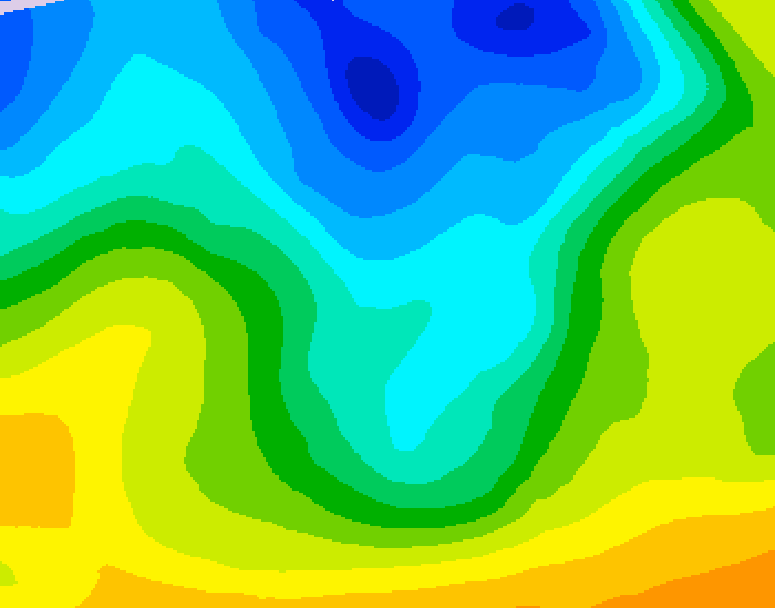 GDPS 500 millibar geopotential height 006 hour forecast chart for Canada based on 2026/04/29 1200Z data