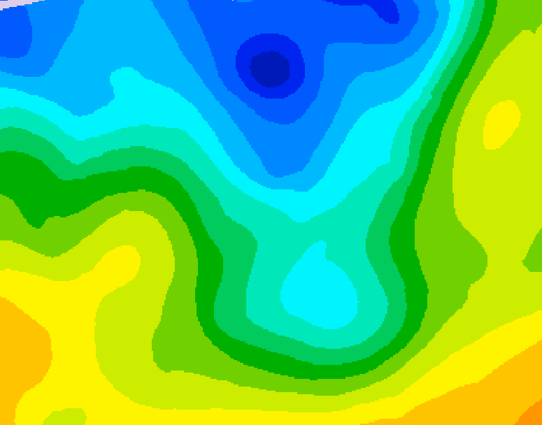 GDPS 500 millibar geopotential height 024 hour forecast chart for Canada based on 2026/04/29 1200Z data
