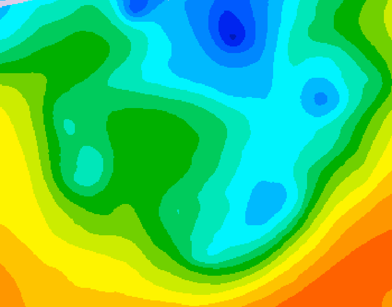GDPS 500 millibar geopotential height 222 hour forecast chart for Canada based on 2026/04/29 1200Z data