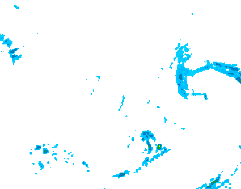 GDPS precipitation 132 hour forecast chart for Canada based on 2026/04/29 1200Z data