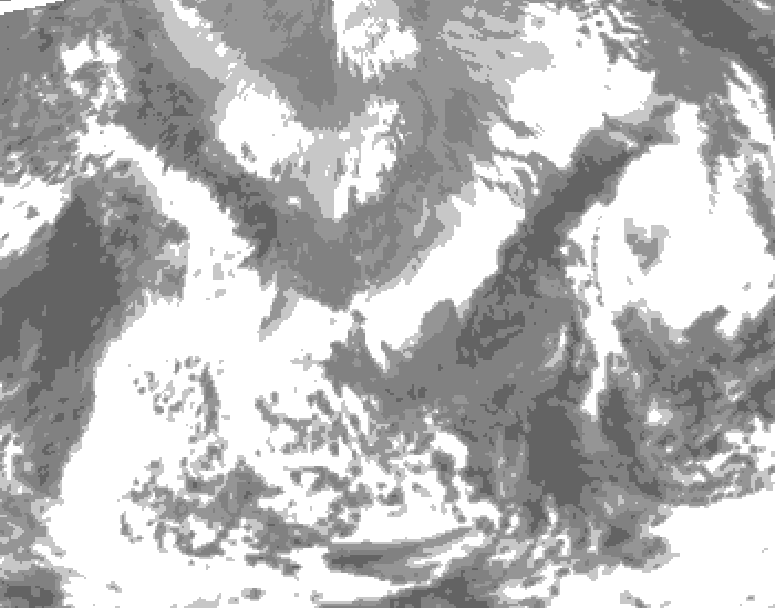 GDPS total cloud 024 hour forecast chart for Canada based on 2026/04/29 0000Z data