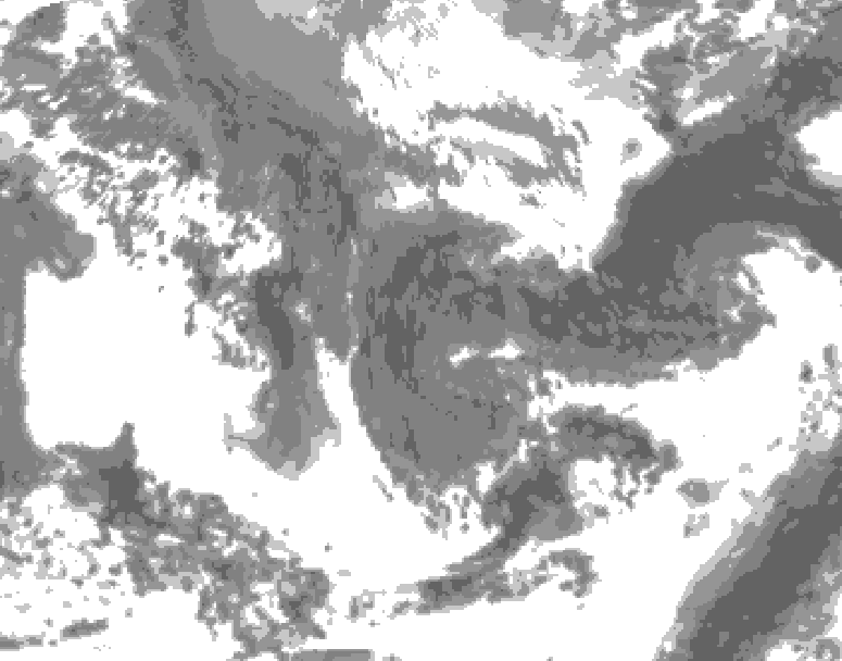 GDPS total cloud 144 hour forecast chart for Canada based on 2026/04/29 0000Z data