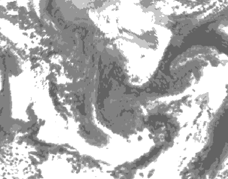 GDPS total cloud 156 hour forecast chart for Canada based on 2026/04/29 0000Z data