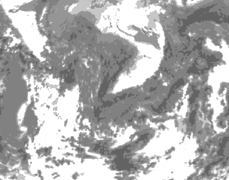 GDPS total cloud 180 hour forecast chart for Canada based on 2026/04/29 0000Z data
