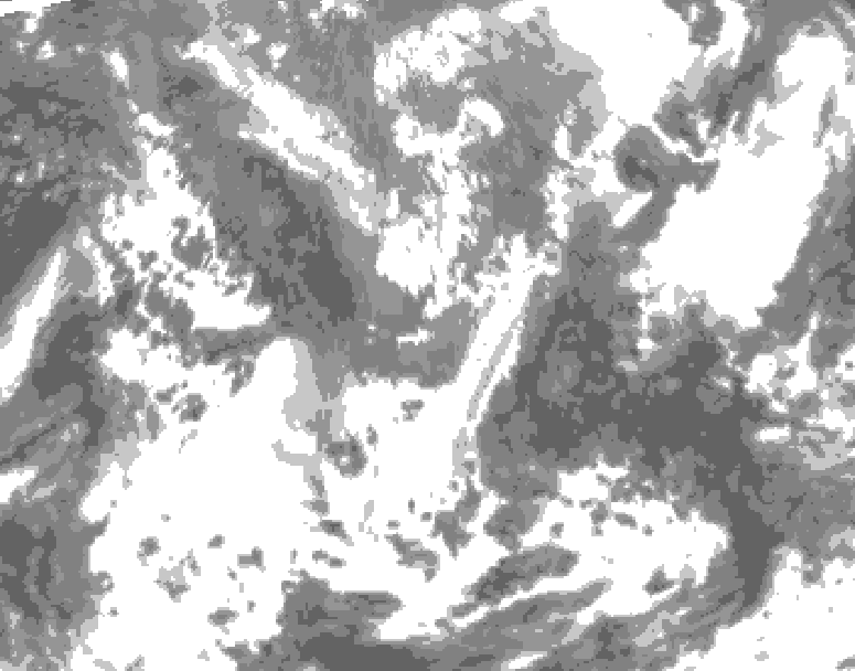 GDPS total cloud 042 hour forecast chart for Canada based on 2026/04/29 1200Z data