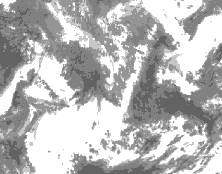 GDPS total cloud 054 hour forecast chart for Canada based on 2026/04/29 1200Z data