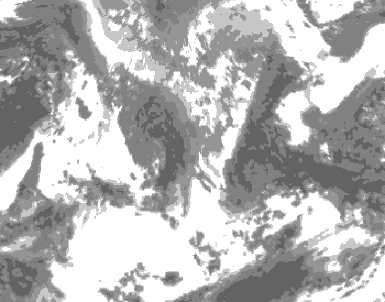 GDPS total cloud 066 hour forecast chart for Canada based on 2026/04/29 1200Z data