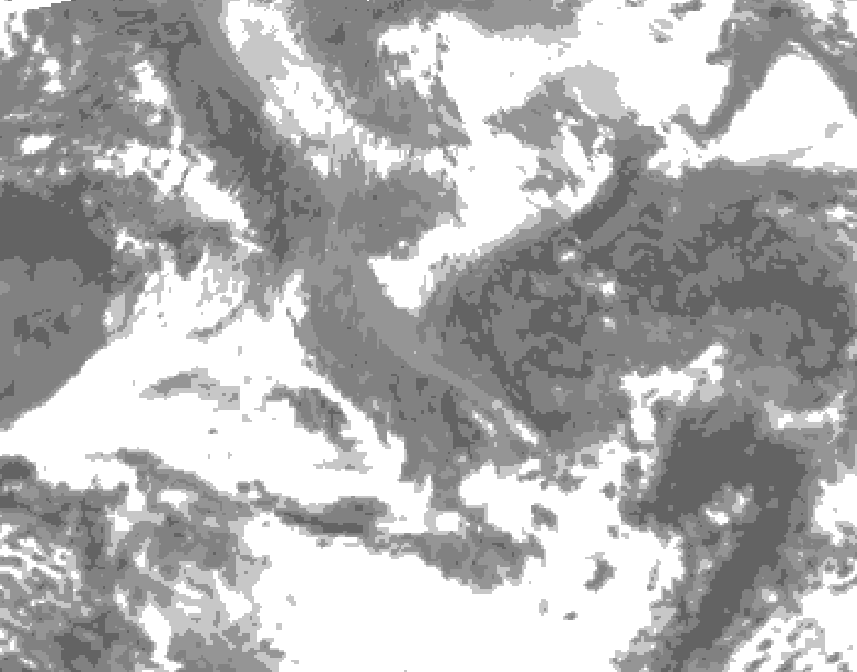 GDPS total cloud 096 hour forecast chart for Canada based on 2026/04/29 1200Z data