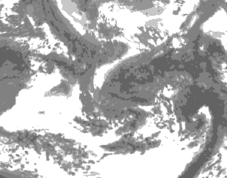 GDPS total cloud 108 hour forecast chart for Canada based on 2026/04/29 1200Z data