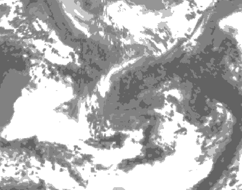 GDPS total cloud 114 hour forecast chart for Canada based on 2026/04/29 1200Z data