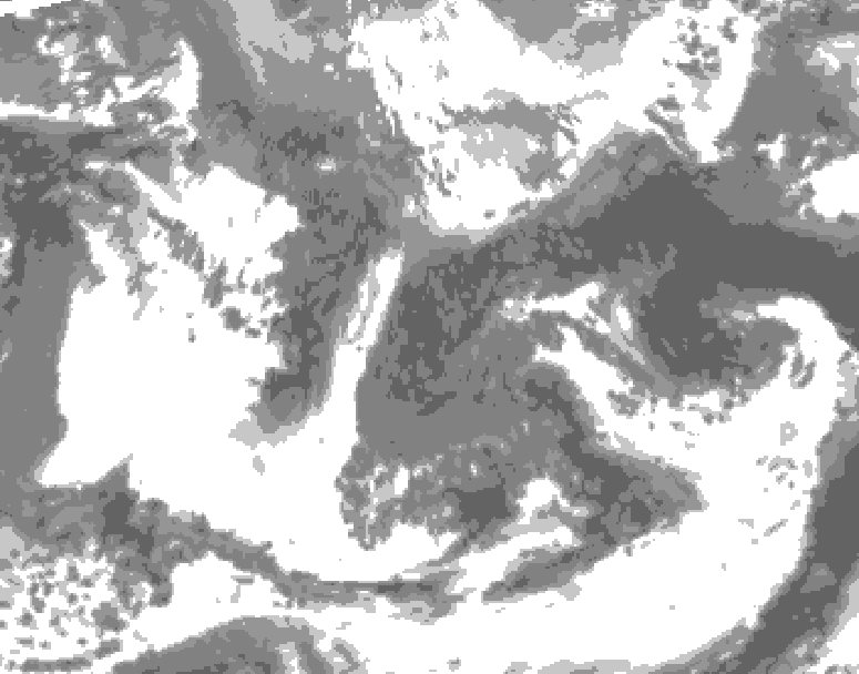 GDPS total cloud 126 hour forecast chart for Canada based on 2026/04/29 1200Z data