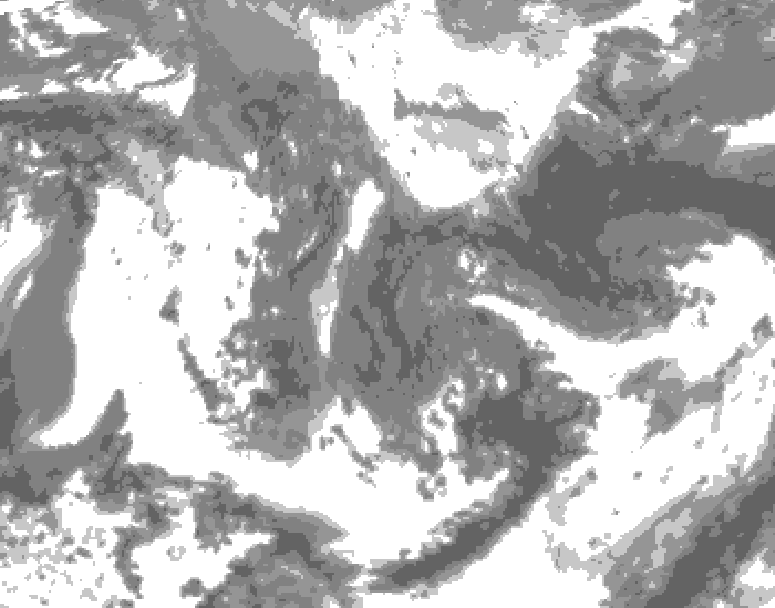 GDPS total cloud 138 hour forecast chart for Canada based on 2026/04/29 1200Z data