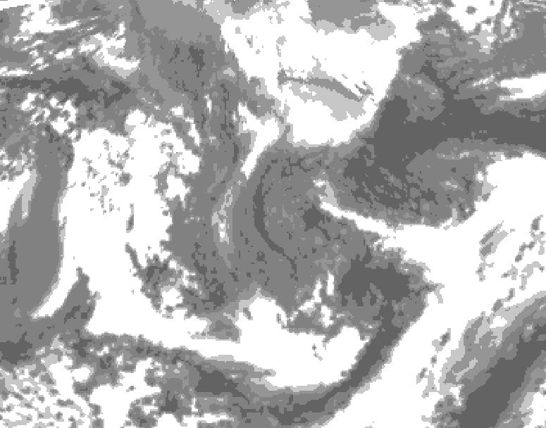 GDPS total cloud 144 hour forecast chart for Canada based on 2026/04/29 1200Z data