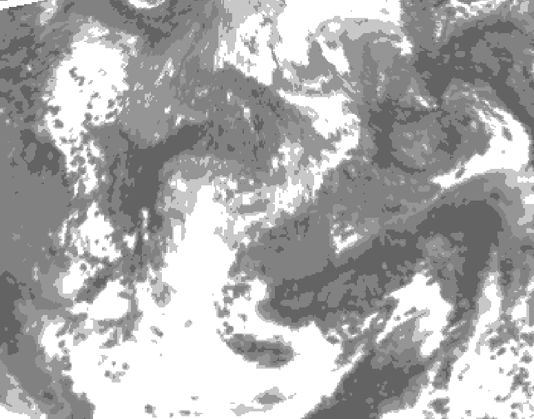 GDPS total cloud 216 hour forecast chart for Canada based on 2026/04/29 1200Z data