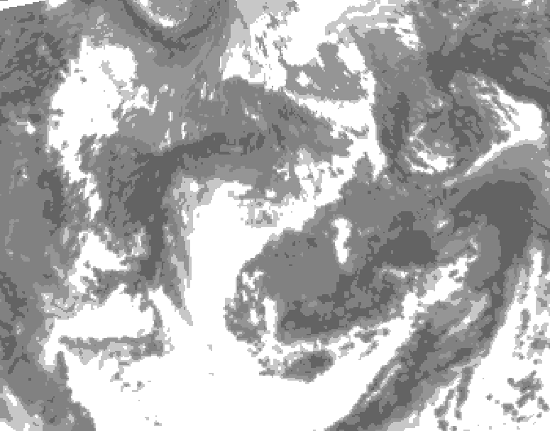 GDPS total cloud 222 hour forecast chart for Canada based on 2026/04/29 1200Z data