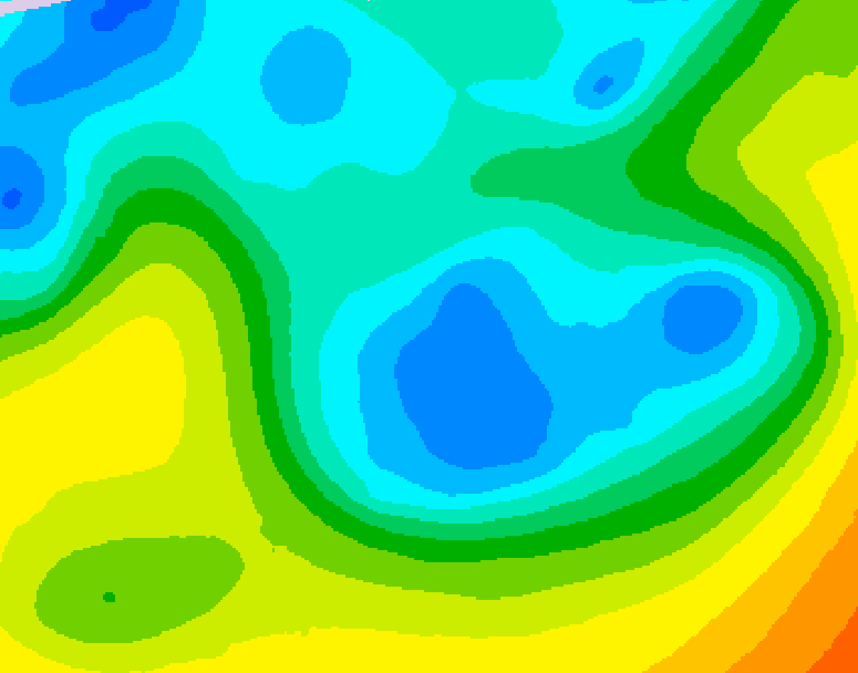 GDPS 500 millibar geopotential height 120 hour forecast chart for Canada based on 2026/04/30 0000Z data