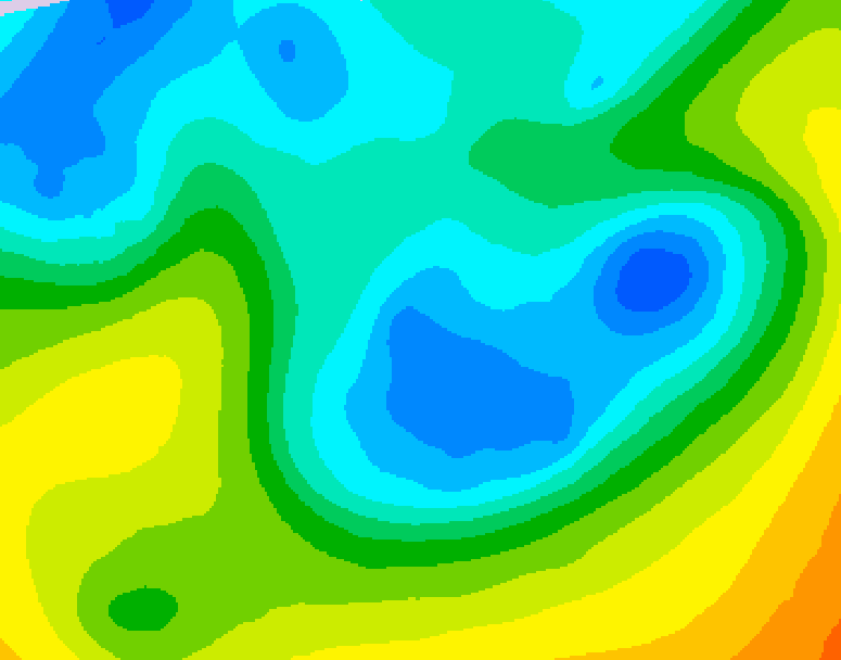 GDPS 500 millibar geopotential height 132 hour forecast chart for Canada based on 2026/04/30 0000Z data