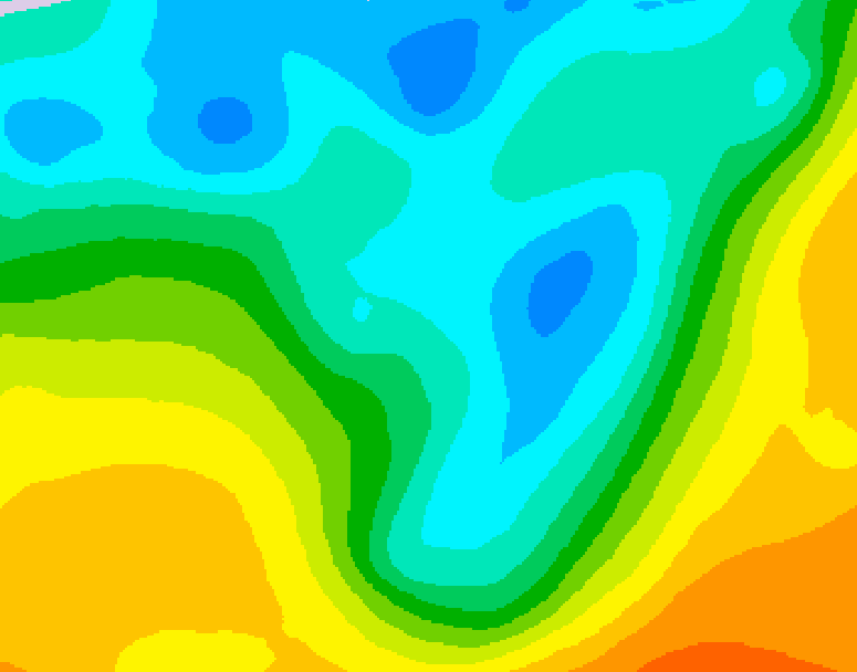 GDPS 500 millibar geopotential height 180 hour forecast chart for Canada based on 2026/04/30 0000Z data