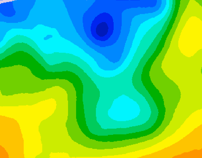GDPS 500 millibar geopotential height 012 hour forecast chart for Canada based on 2026/04/30 1200Z data