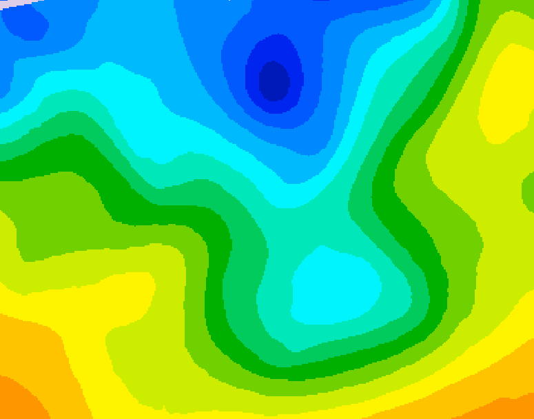 GDPS 500 millibar geopotential height 018 hour forecast chart for Canada based on 2026/04/30 1200Z data