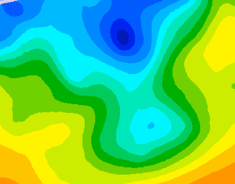 GDPS 500 millibar geopotential height 024 hour forecast chart for Canada based on 2026/04/30 1200Z data