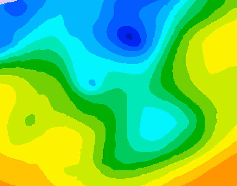 GDPS 500 millibar geopotential height 036 hour forecast chart for Canada based on 2026/04/30 1200Z data