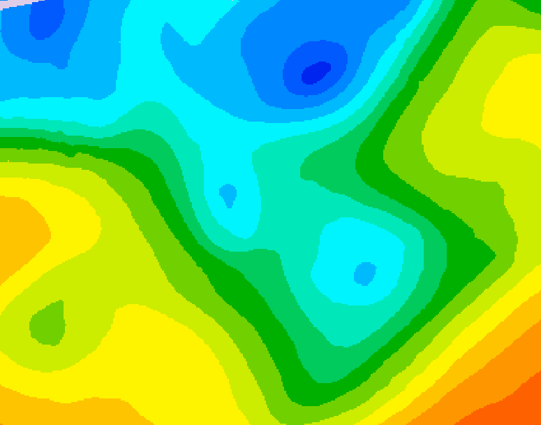 GDPS 500 millibar geopotential height 054 hour forecast chart for Canada based on 2026/04/30 1200Z data