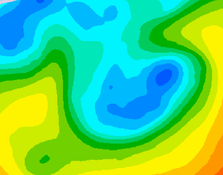 GDPS 500 millibar geopotential height 120 hour forecast chart for Canada based on 2026/04/30 1200Z data