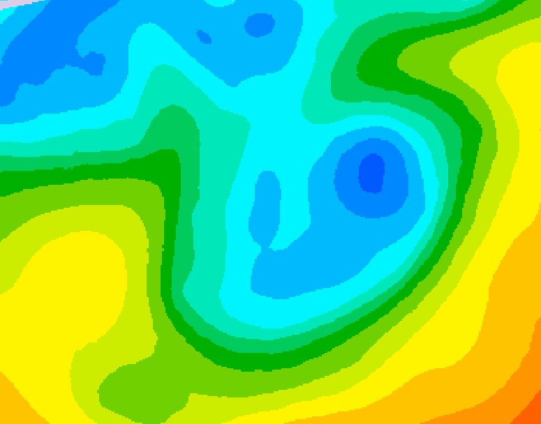 GDPS 500 millibar geopotential height 132 hour forecast chart for Canada based on 2026/04/30 1200Z data