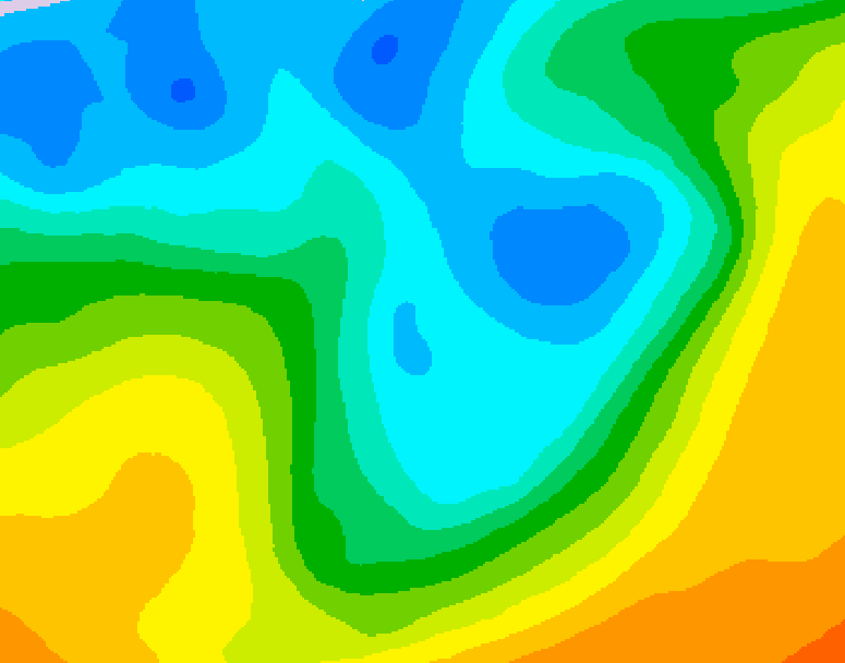 GDPS 500 millibar geopotential height 150 hour forecast chart for Canada based on 2026/04/30 1200Z data