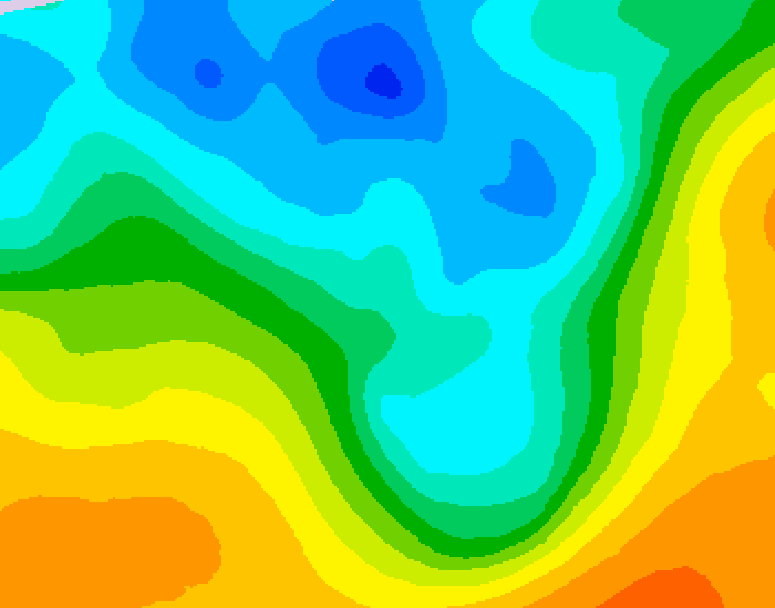 GDPS 500 millibar geopotential height 180 hour forecast chart for Canada based on 2026/04/30 1200Z data