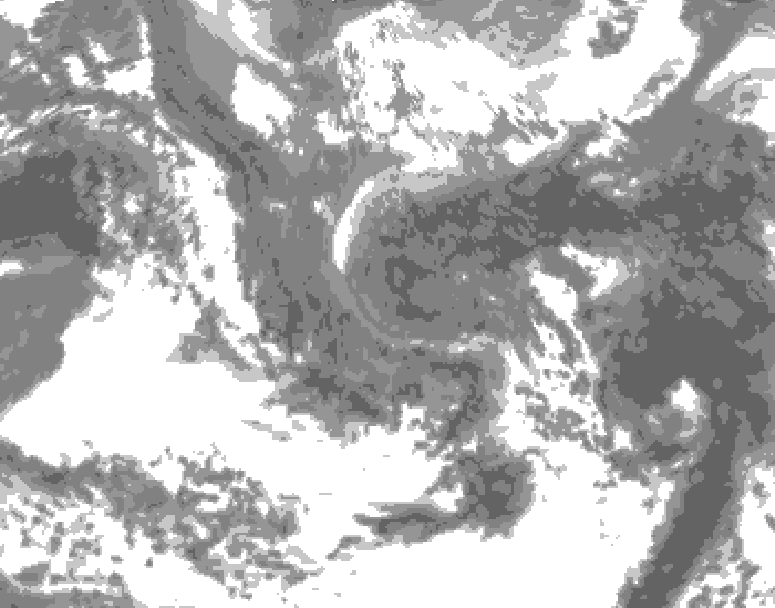 GDPS total cloud 096 hour forecast chart for Canada based on 2026/04/30 0000Z data
