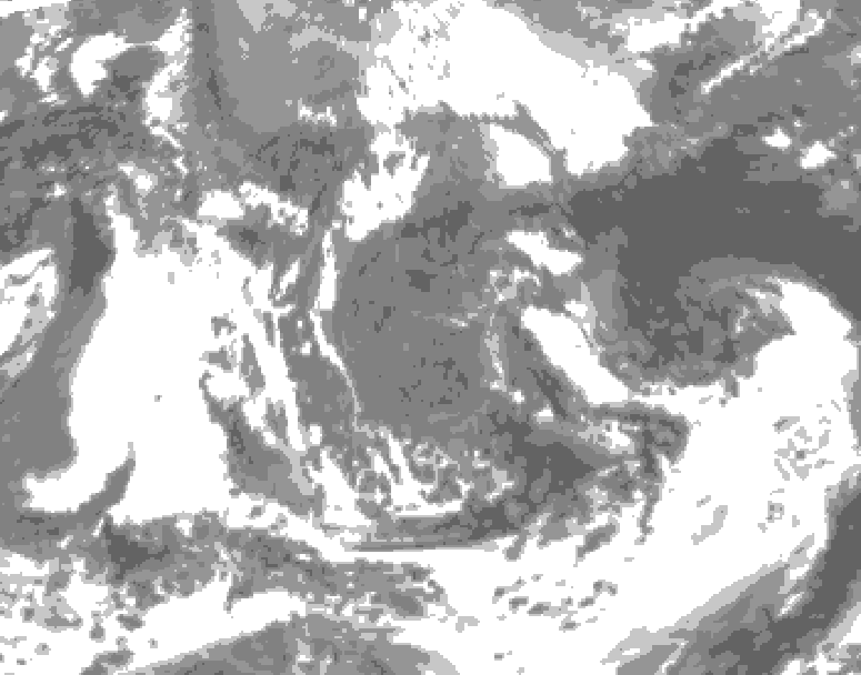 GDPS total cloud 120 hour forecast chart for Canada based on 2026/04/30 0000Z data