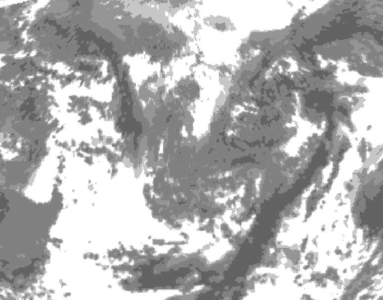 GDPS total cloud 156 hour forecast chart for Canada based on 2026/04/30 0000Z data