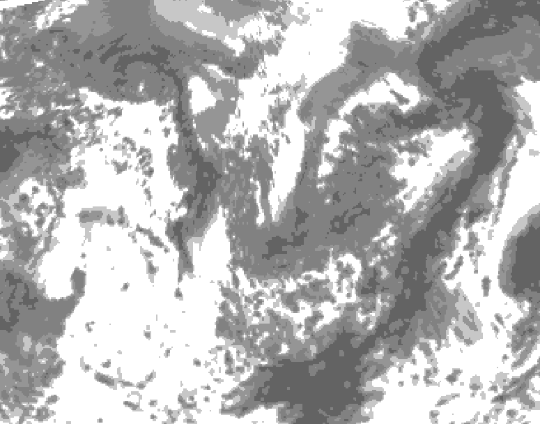 GDPS total cloud 168 hour forecast chart for Canada based on 2026/04/30 0000Z data