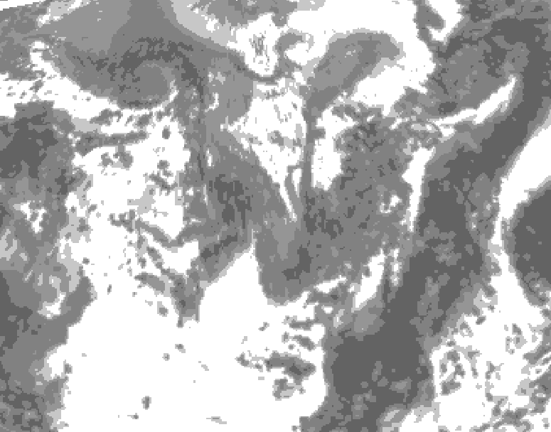 GDPS total cloud 180 hour forecast chart for Canada based on 2026/04/30 0000Z data