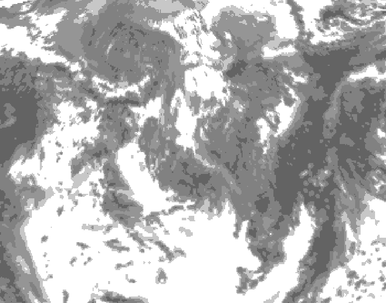GDPS total cloud 204 hour forecast chart for Canada based on 2026/04/30 0000Z data