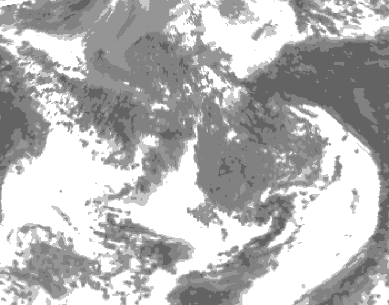 GDPS total cloud 240 hour forecast chart for Canada based on 2026/04/30 0000Z data