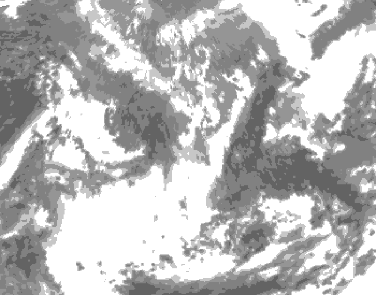 GDPS total cloud 030 hour forecast chart for Canada based on 2026/04/30 1200Z data
