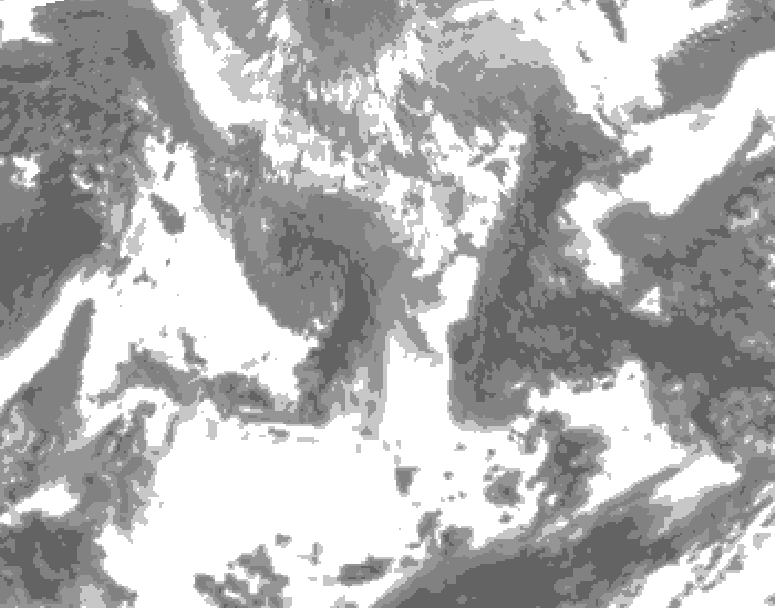GDPS total cloud 042 hour forecast chart for Canada based on 2026/04/30 1200Z data