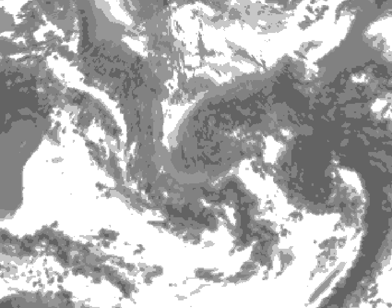 GDPS total cloud 090 hour forecast chart for Canada based on 2026/04/30 1200Z data