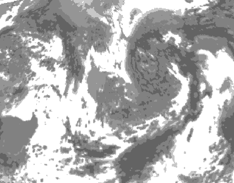 GDPS total cloud 138 hour forecast chart for Canada based on 2026/04/30 1200Z data