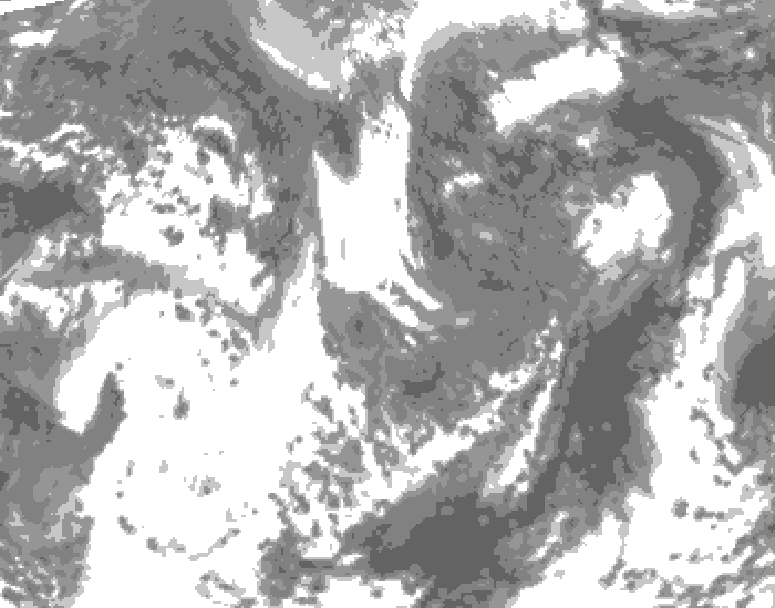 GDPS total cloud 156 hour forecast chart for Canada based on 2026/04/30 1200Z data